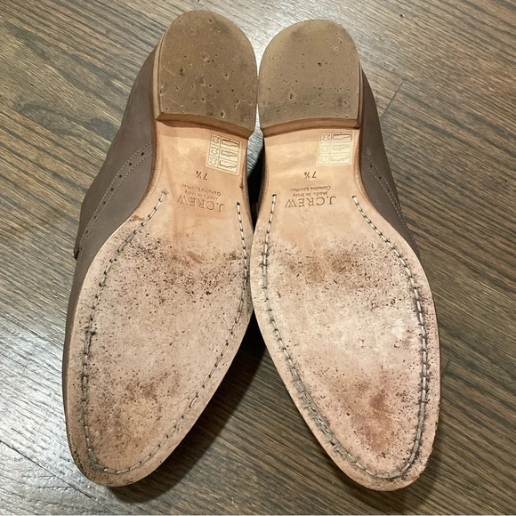 J.Crew Collection Perforated Monk Strap Loafers in Wet Cobblestone size 7.5 - Picture 5 of 12